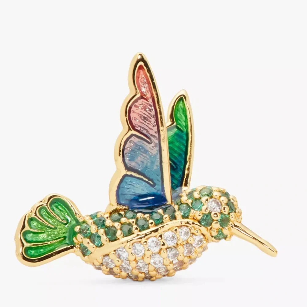 Kate Spade gold hummingbird earrings - Picture 2 of 2